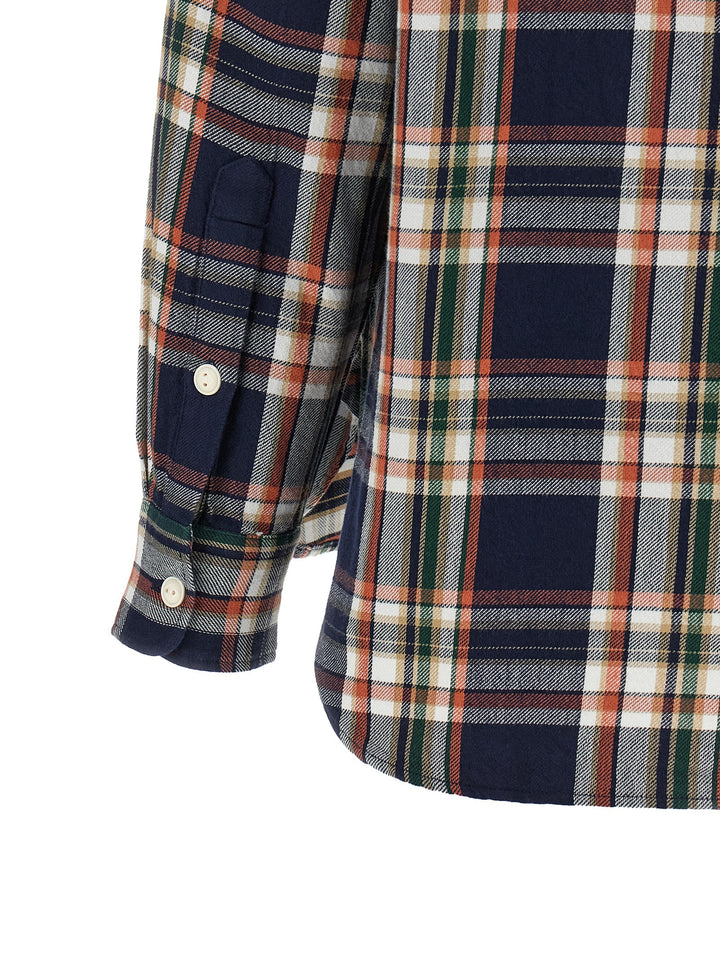 Polo Ralph Lauren Checked Shirt With Embroidered Logo Shirt and Blouse - Blue | 6015c3f27fa972d74a89b25908994ecdd06ed2fa
