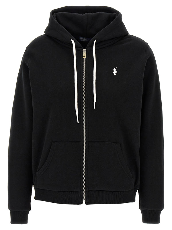 Zipped Hoodie Sweatshirt Black
