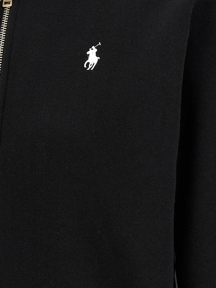 Polo Ralph Lauren Zipped Hoodie Sweatshirt - Black | c3fbecac389286ed7d2238d0256591f3a9615fda