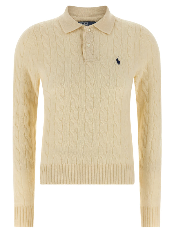 Braided Shirt Polo White