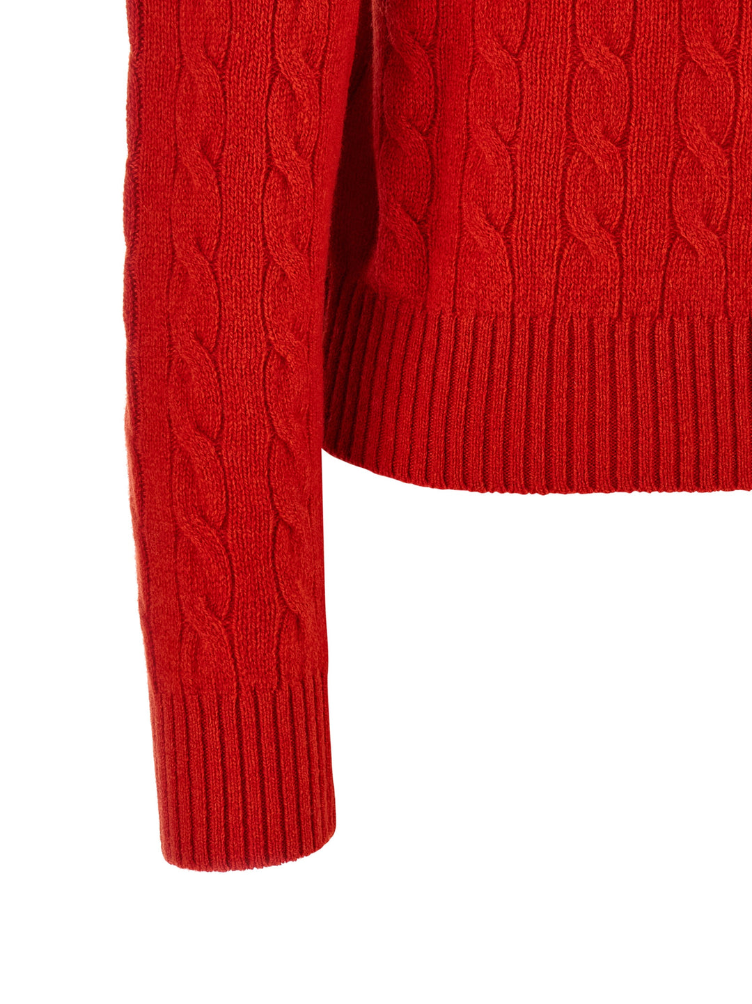 Polo Ralph Lauren Braided Knit  Shirt Polo - Red | 1400fa22ab417ecaf493f501bb2e31695016dcb3