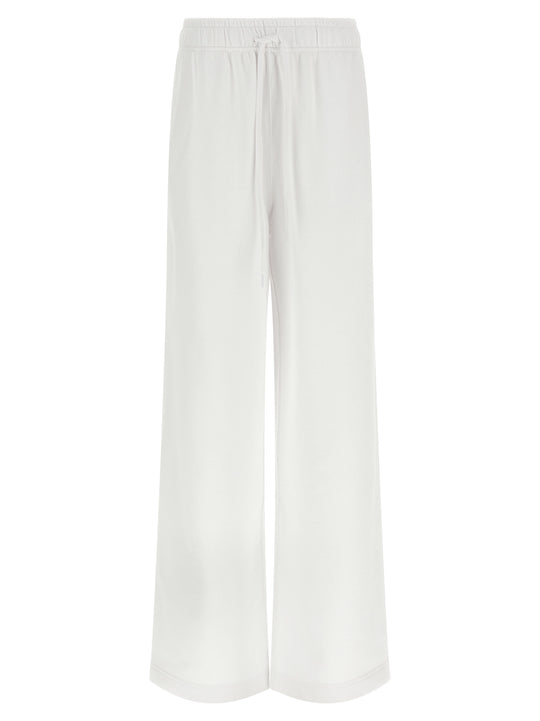 Logo Embroidery Joggers Pants White