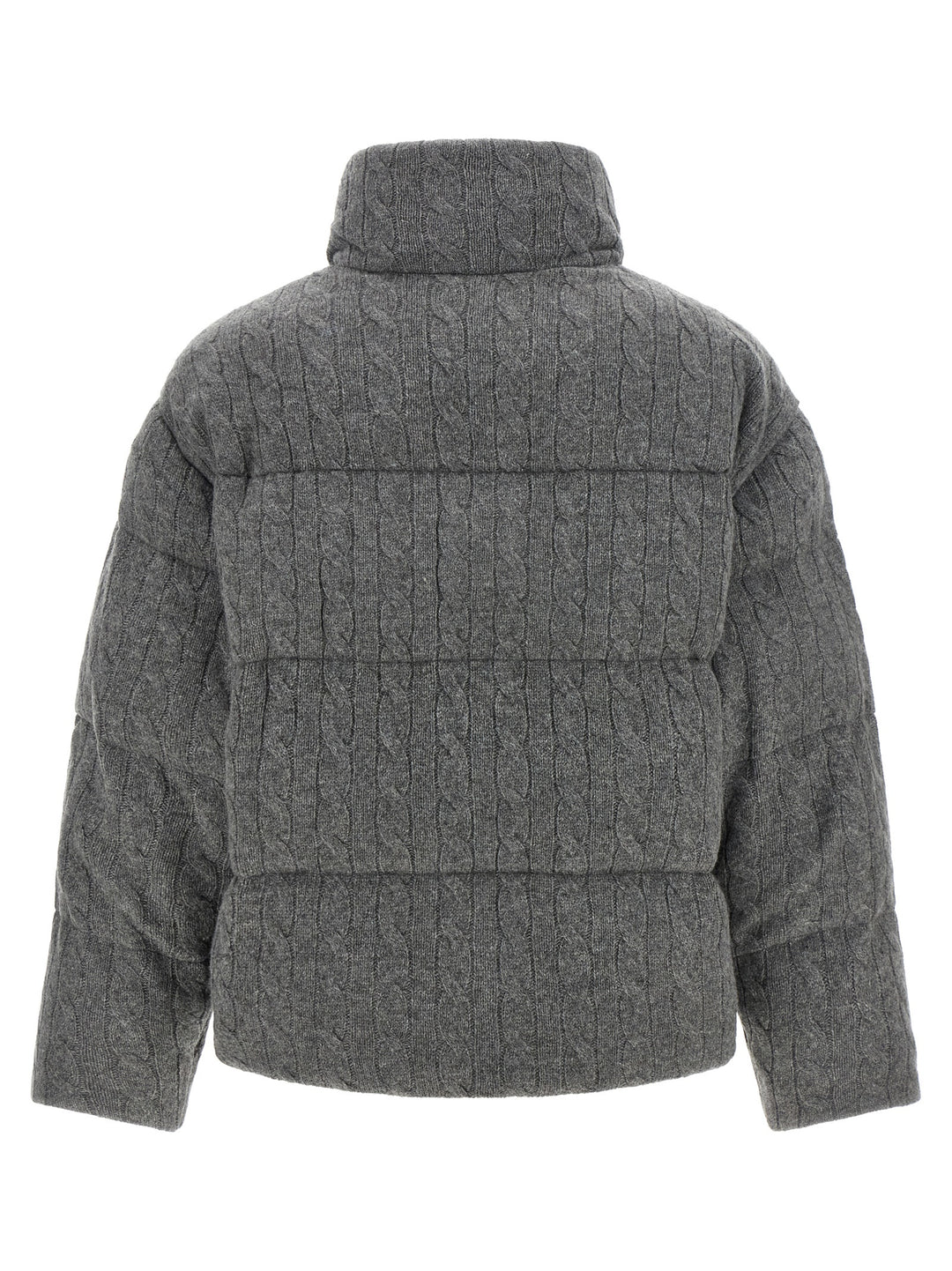 Polo Ralph Lauren Knitted Braided Down Jacket Puffer Jackets - Gray | 01f888f502ba2c3ceabdfb870ec7e3c6f7d7c515