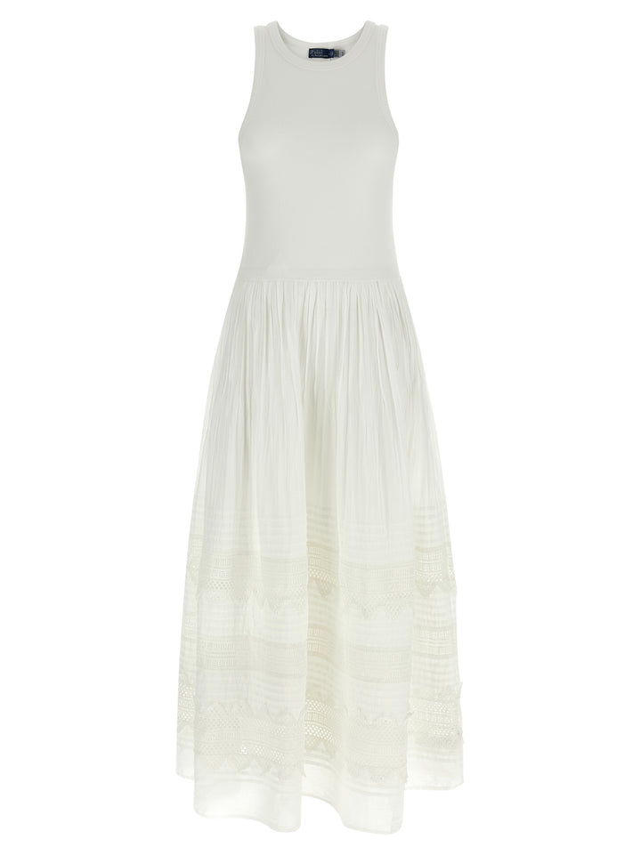 Polo Ralph Lauren Lace Insert Dress Dresses - White | 9ba96b8b36f480ceaf6fcc8293fa225cacad634e