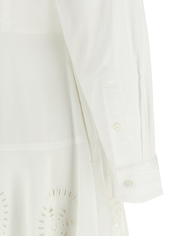 Polo Ralph Lauren Openwork Embroidery Dress Dresses - White | 10eaac25887feba143c31513101c899a6a27f021