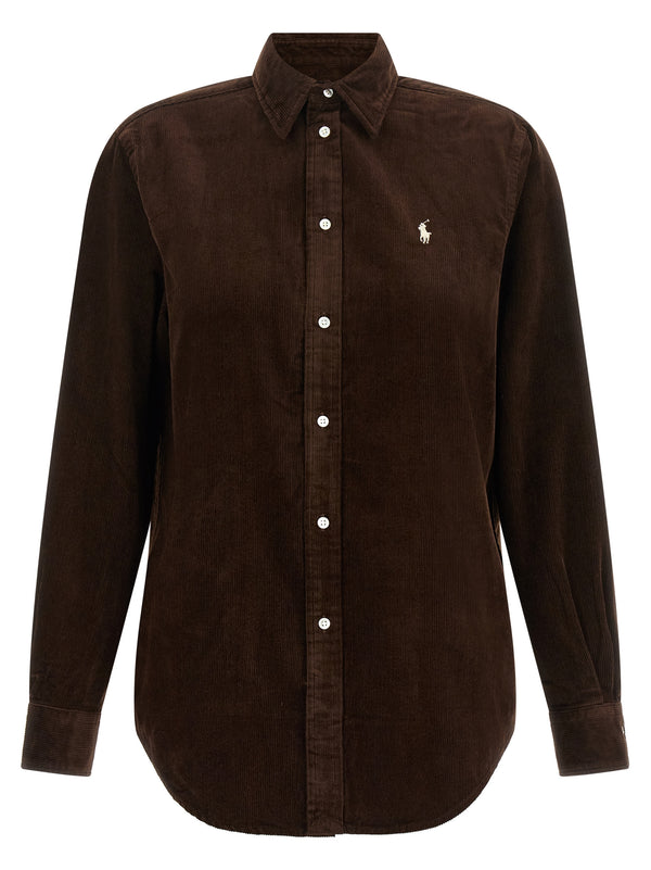 Corduroy Shirt Shirt And Blouse Brown