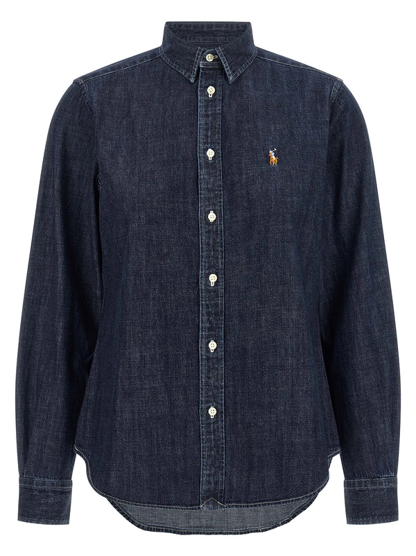 Denim Shirt Shirt And Blouse Blue