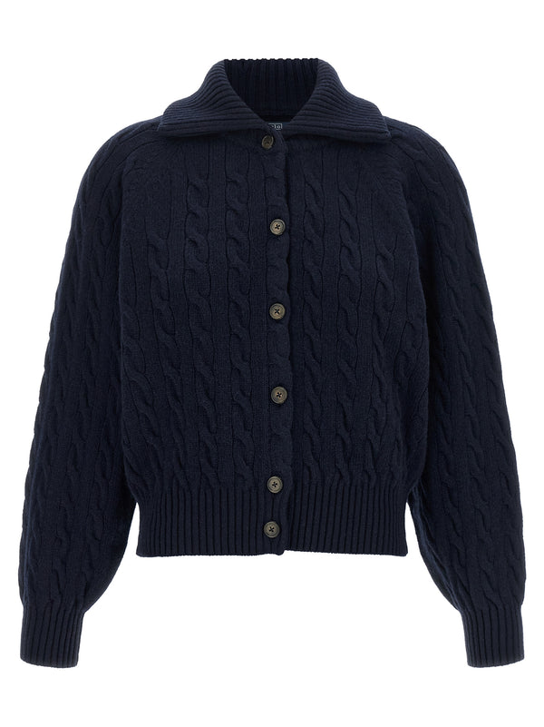 Braided Cardigan Sweaters And Cardigans Blue