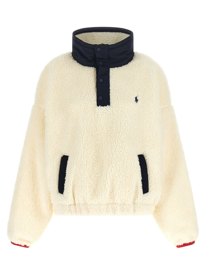 Polo Ralph Lauren Teddy Sweatshirt With Embroidery Sweaters and Cardigans - White | 6b93127bd52e9155e81e8cc4379bcfbf59292694