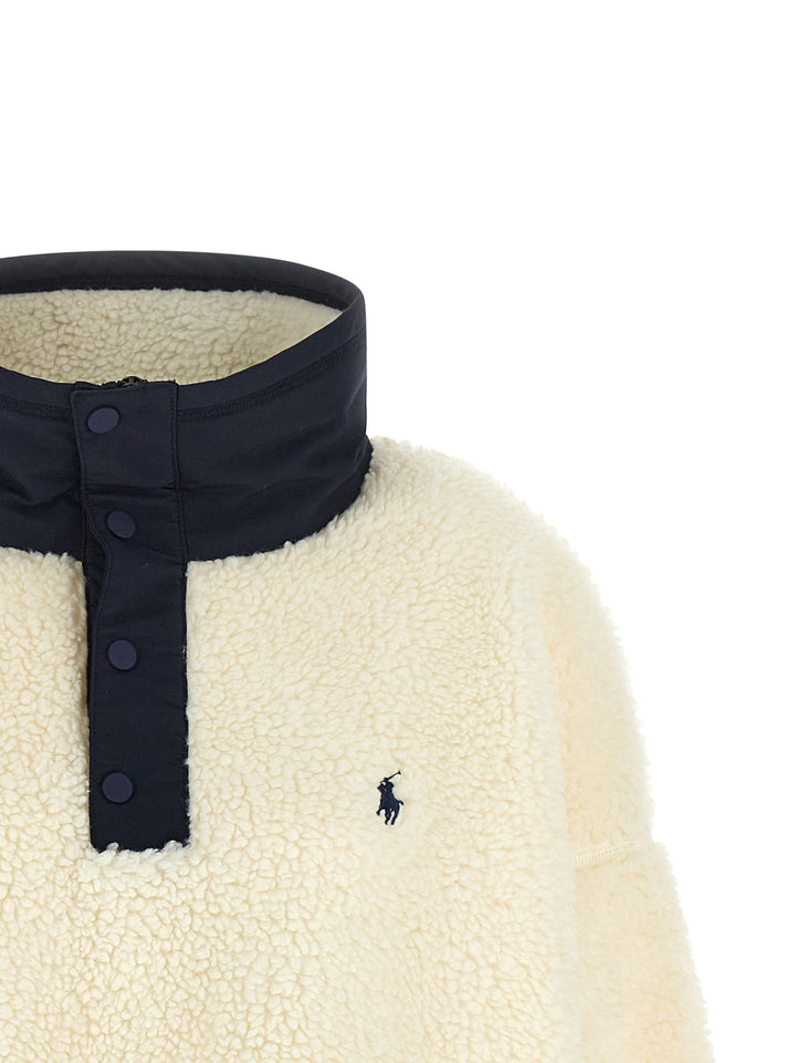 Polo Ralph Lauren Teddy Sweatshirt With Embroidery Sweaters and Cardigans - White | 64c9c203fabe509ee2a6075fd0d95881ca1ab129