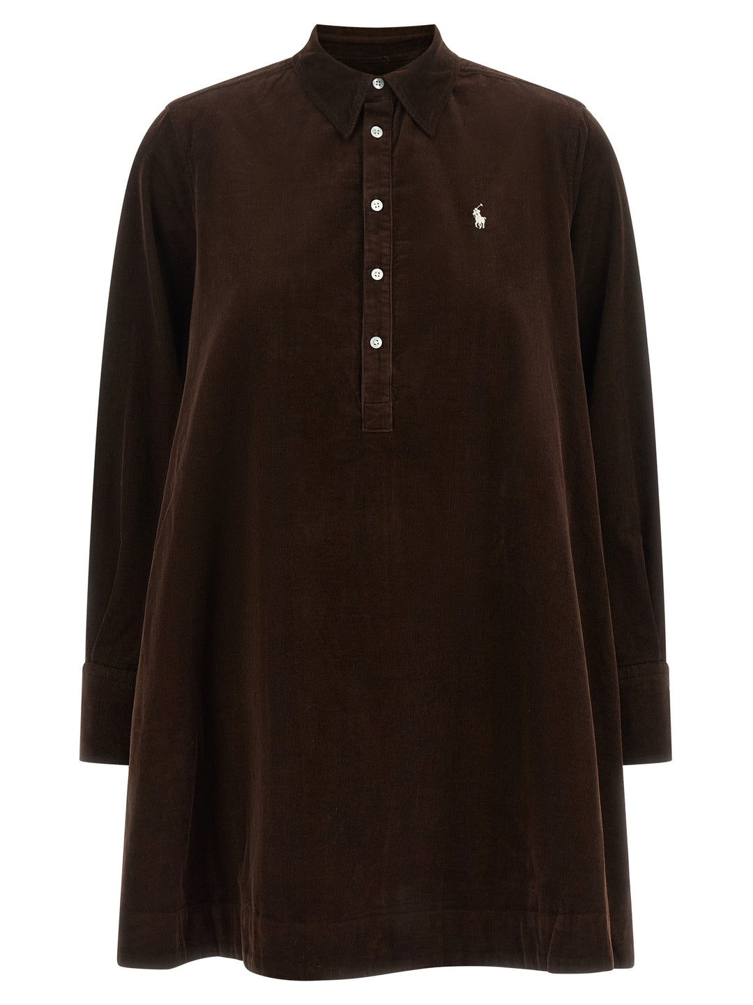 Polo Ralph Lauren Corduroy Dress With Embroidery Dresses - Brown | 759a8fc0e8cfef9d6ecebb289a0db244a0e5b93a