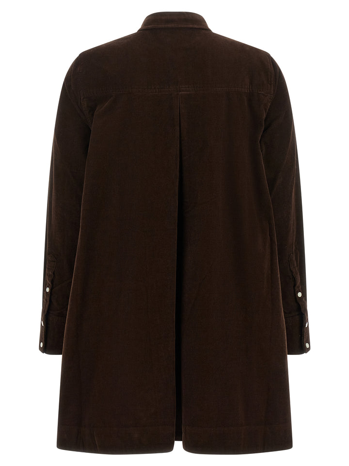 Polo Ralph Lauren Corduroy Dress With Embroidery Dresses - Brown | 737491687f8b64770e9712d69d47a2af464c5156