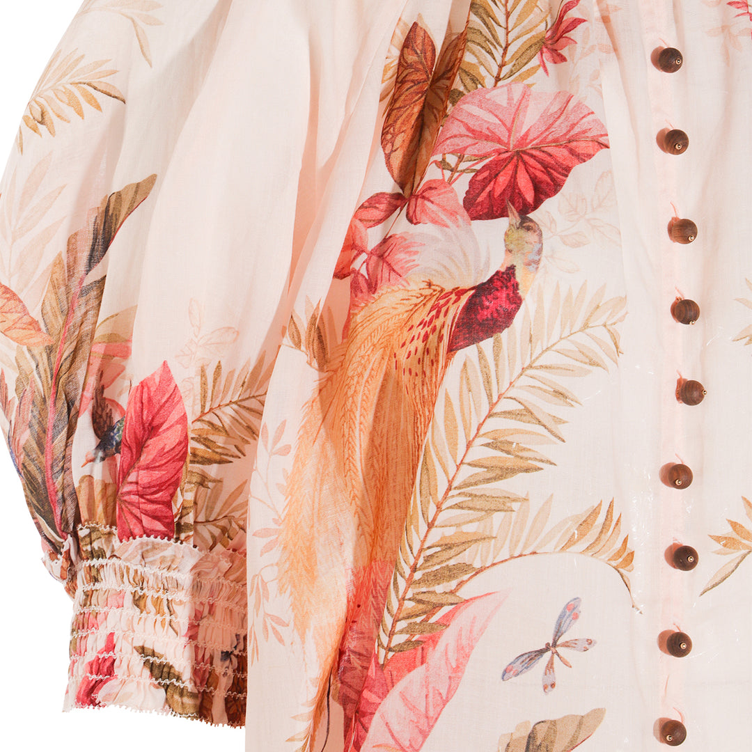 Zimmermann Top - CREAM PALM FLORAL | 790e095b516857543ff0a7d39b49a70474edb4dc