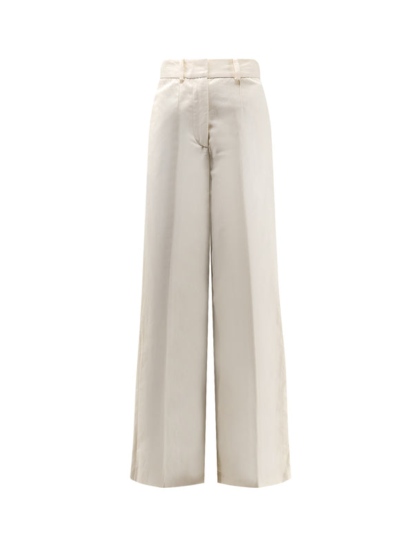 Jnane Cotton And Linen Trousers