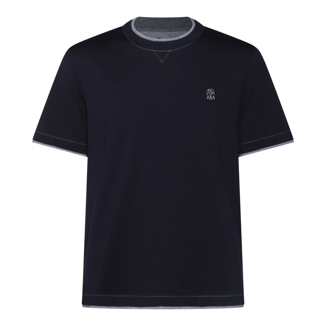 Brunello Cucinelli T-shirts and Polos - Blue and green | 44b53e50106bfabd8a466dadb92f2fe23a313570