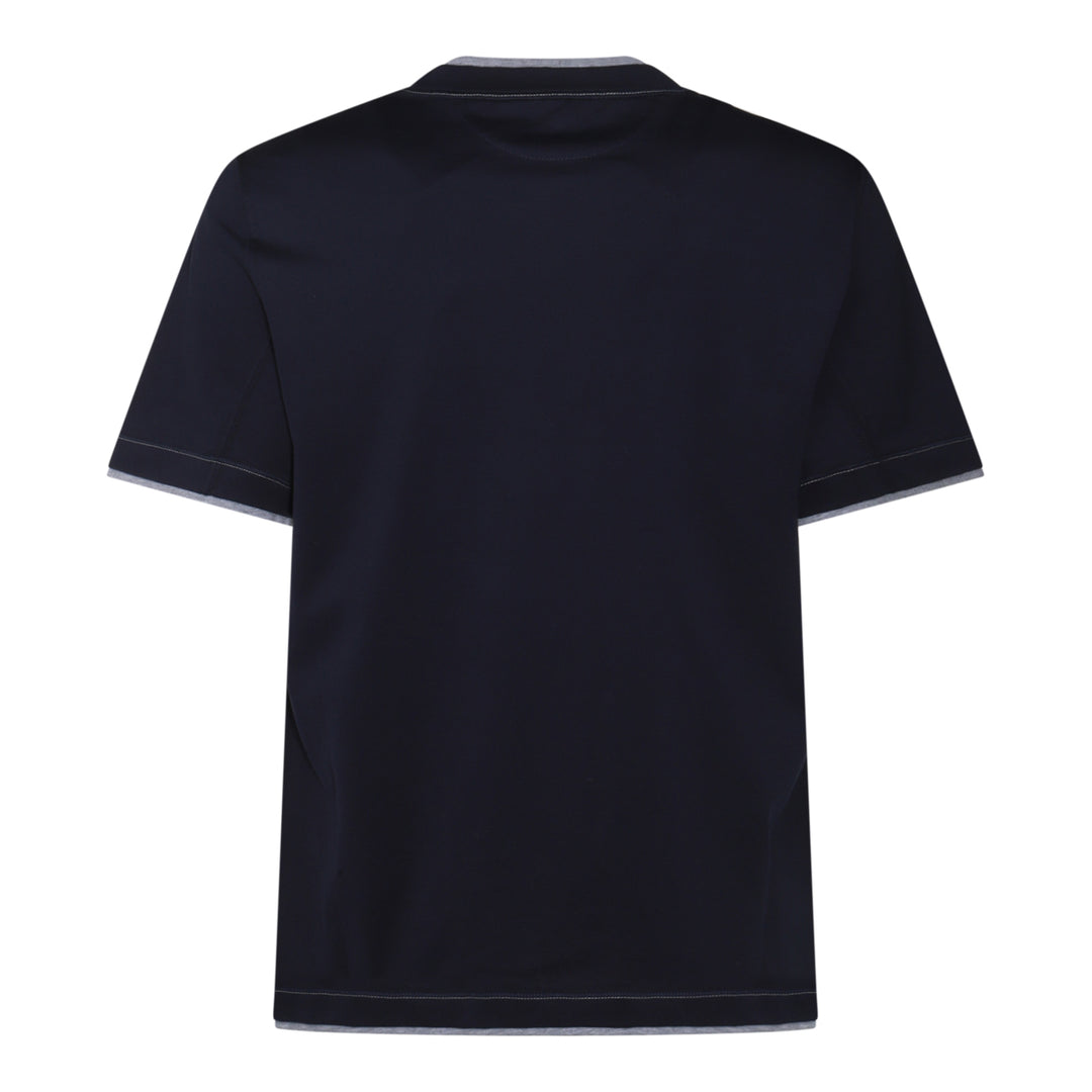 Brunello Cucinelli T-shirts and Polos - Blue and green | e57377a88e2e68aa1746af564afe1531af7ce8db