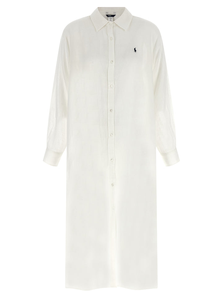 Polo Ralph Lauren Maxi Boyfriend Shirt Dresses - White | 764bfc2c096c17176ba79be66db2a084f9586e39