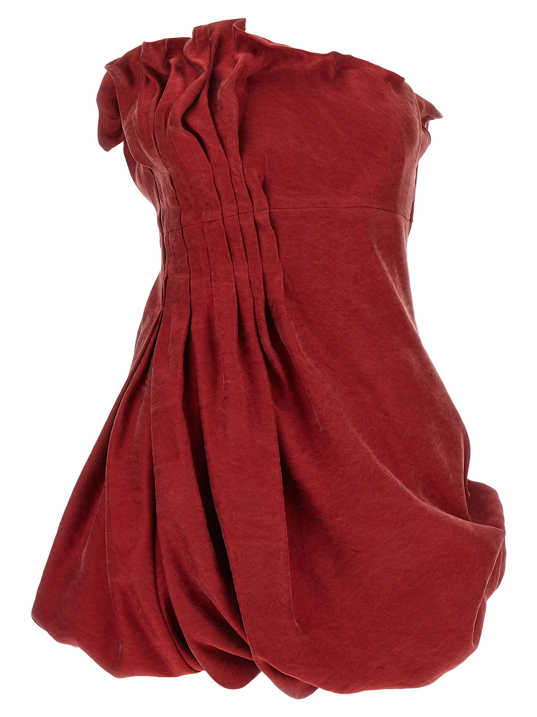 Magda Butrym Asymmetrical Dress With Pleats Dresses - Red | 2c7386813441fc0de6a8e50f1b46ec0edb3d0b41