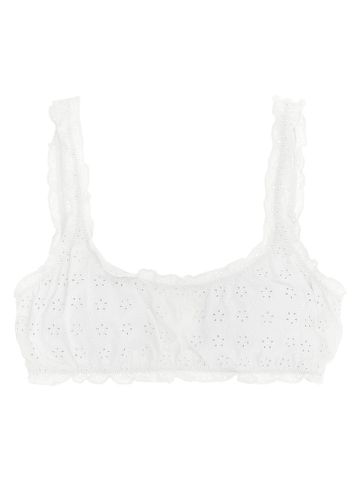Polo Ralph Lauren Broderie Bikini Top Beachwear - White | 93902026c24ec8a01d6a64533d1f930bd314a081
