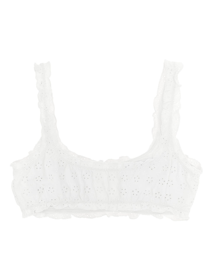 Polo Ralph Lauren Broderie Bikini Top Beachwear - White | 0c369f3ca7f8448207f97465141d56bedbd6bb88