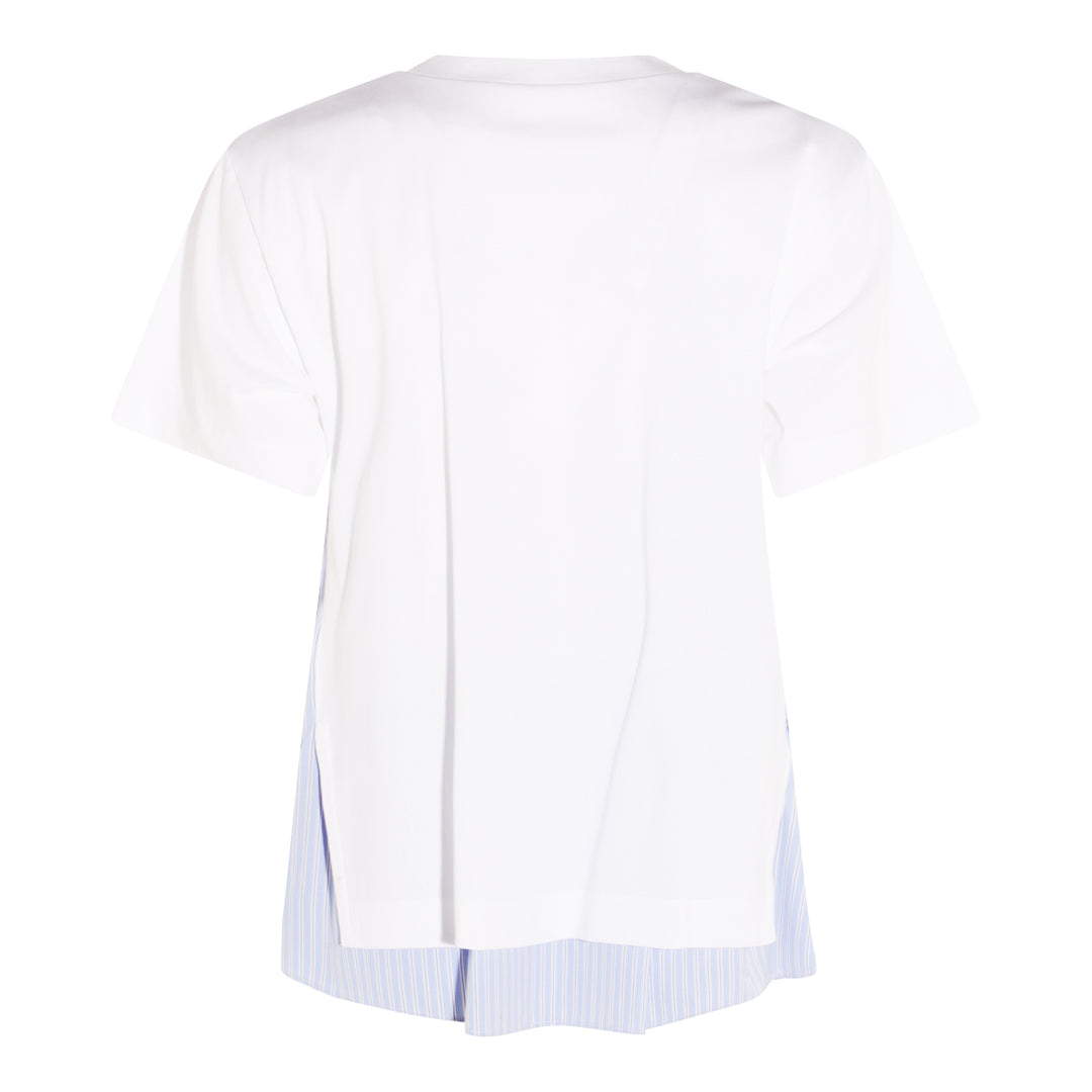 Sacai T-shirts and Polos - WHITE/BLUE STRIPE | 3a75a90e5e3af16a356584d9e6302ed710a85623