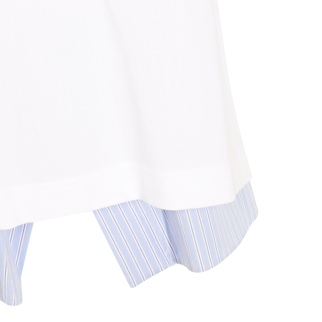Sacai T-shirts and Polos - WHITE/BLUE STRIPE | e4123ba2bc0bd87a2048257d7d2a18742c0128e9