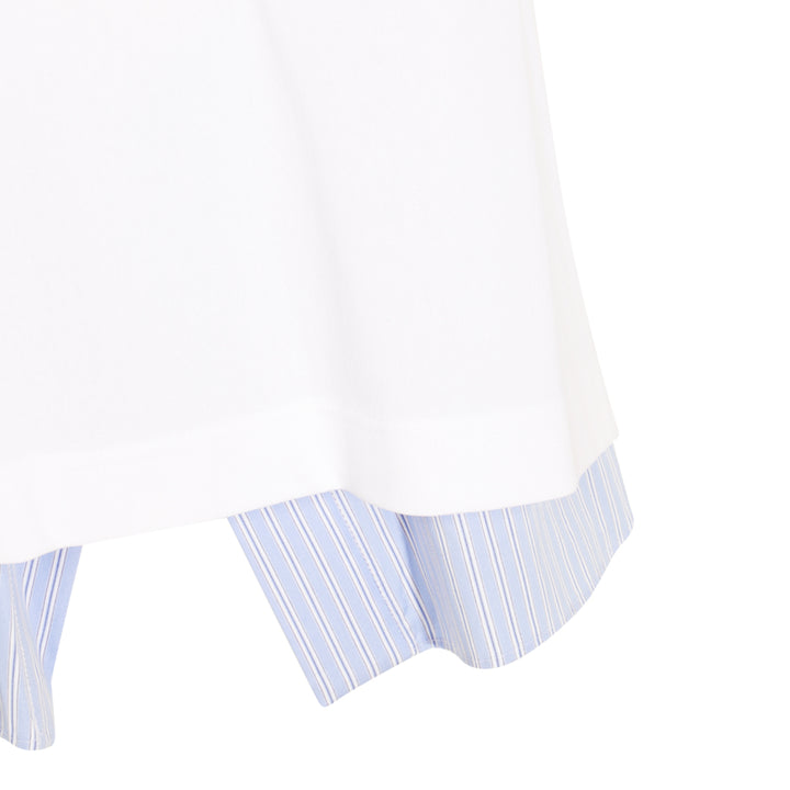 Sacai T-shirts and Polos - WHITE/BLUE STRIPE | e4123ba2bc0bd87a2048257d7d2a18742c0128e9