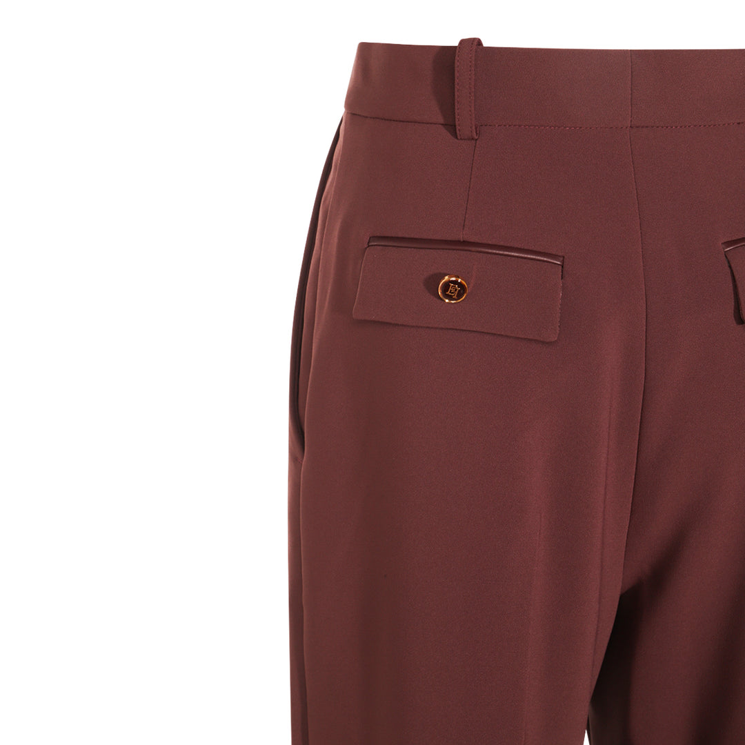Elisabetta Franchi Trousers - MERLOT | 469ec2de561a6000d96a7aed9dbef4f336e5592c