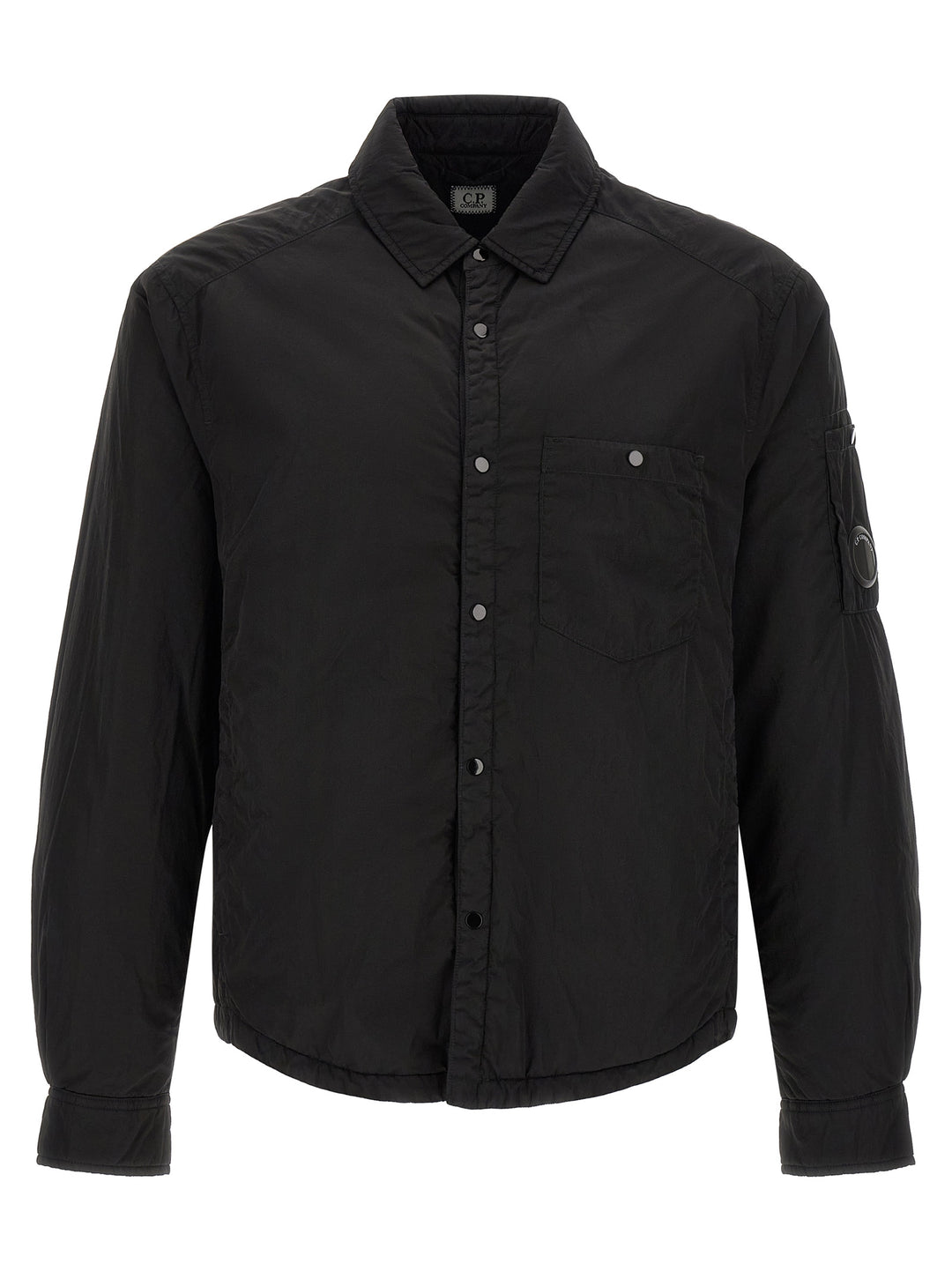C.P. Company Chrome-R Padded Button Puffer Jackets - Black | a152dd41587cb08b36b14a0423d540a52b1776b8