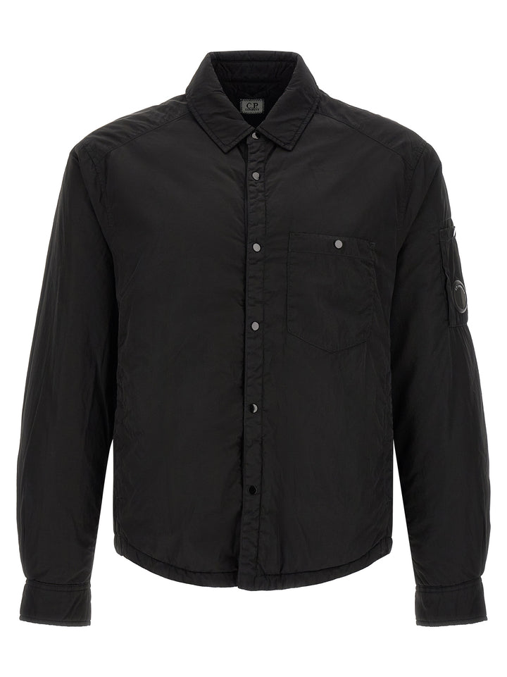C.P. Company Chrome-R Padded Button Puffer Jackets - Black | a152dd41587cb08b36b14a0423d540a52b1776b8