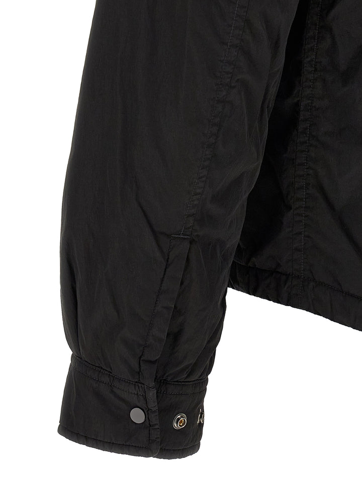 C.P. Company Chrome-R Padded Button Puffer Jackets - Black | 214d8050e6ed66bc058a5149c14ce68fe7c2497e