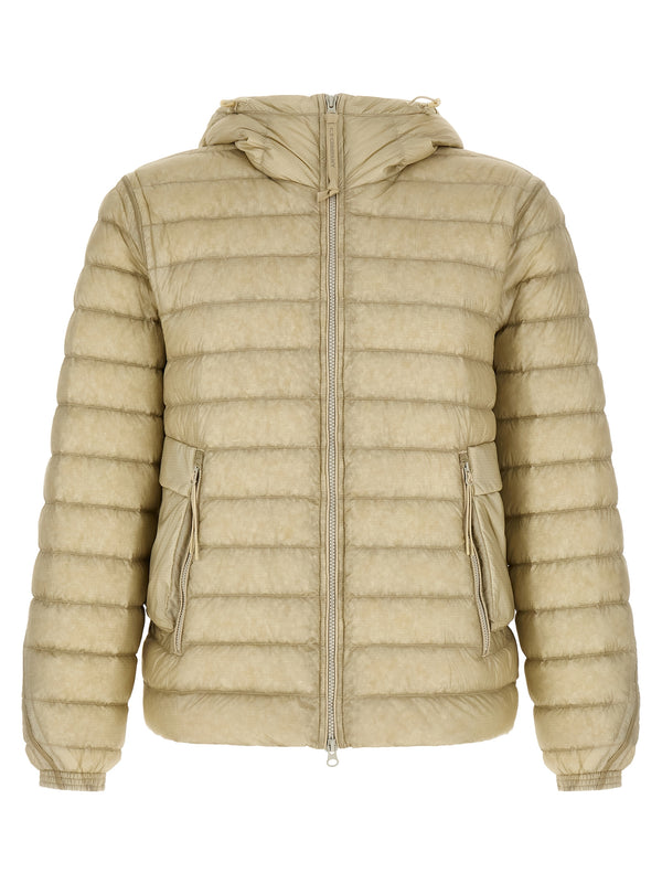 Goggle Puffer Jackets Beige