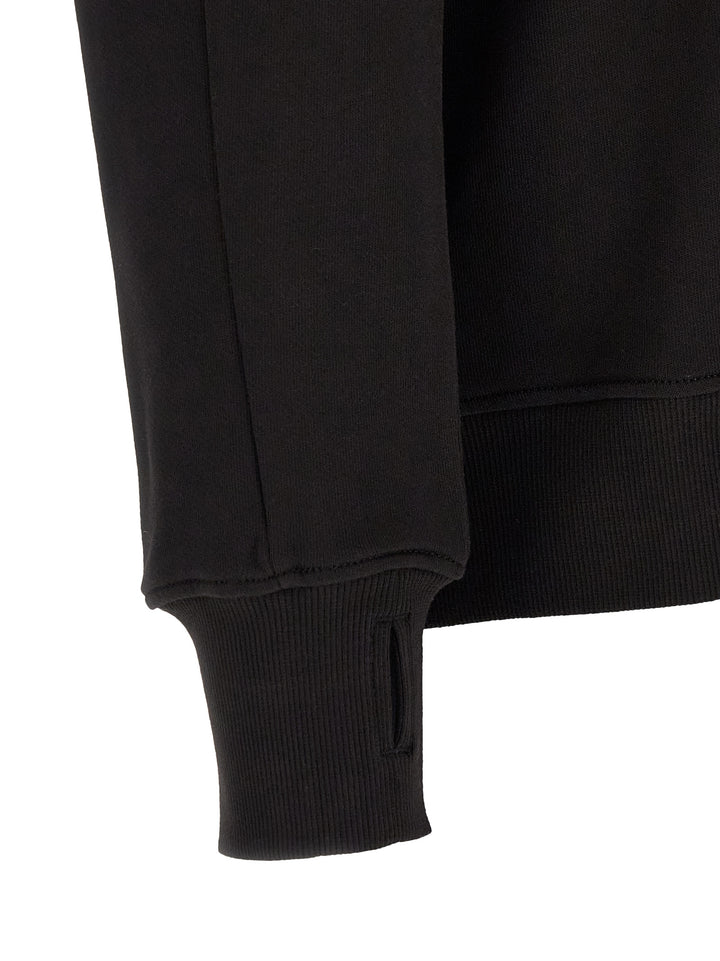C.P. Company Diagonal Raised Fleece Sweatshirt - Black | 4a28ff26195ddaa2143da5a61e77114c1315ba7d