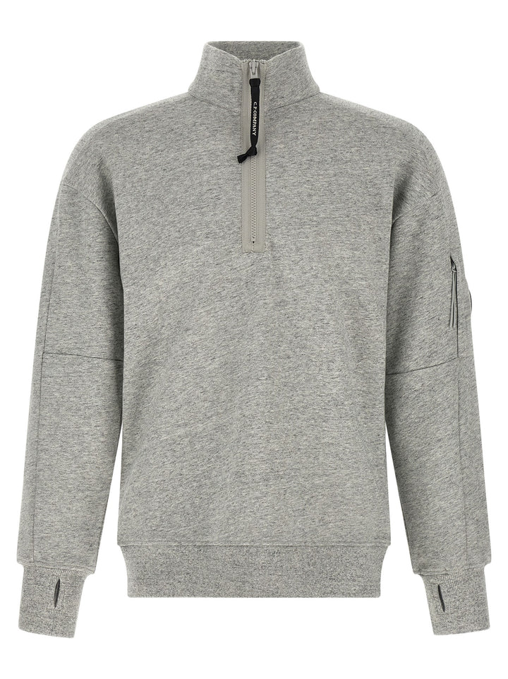 C.P. Company Diagonal Raised Fleece Sweatshirt - Gray | 3c7d7e5678c83e6668cd78123c3f9de1052537ae