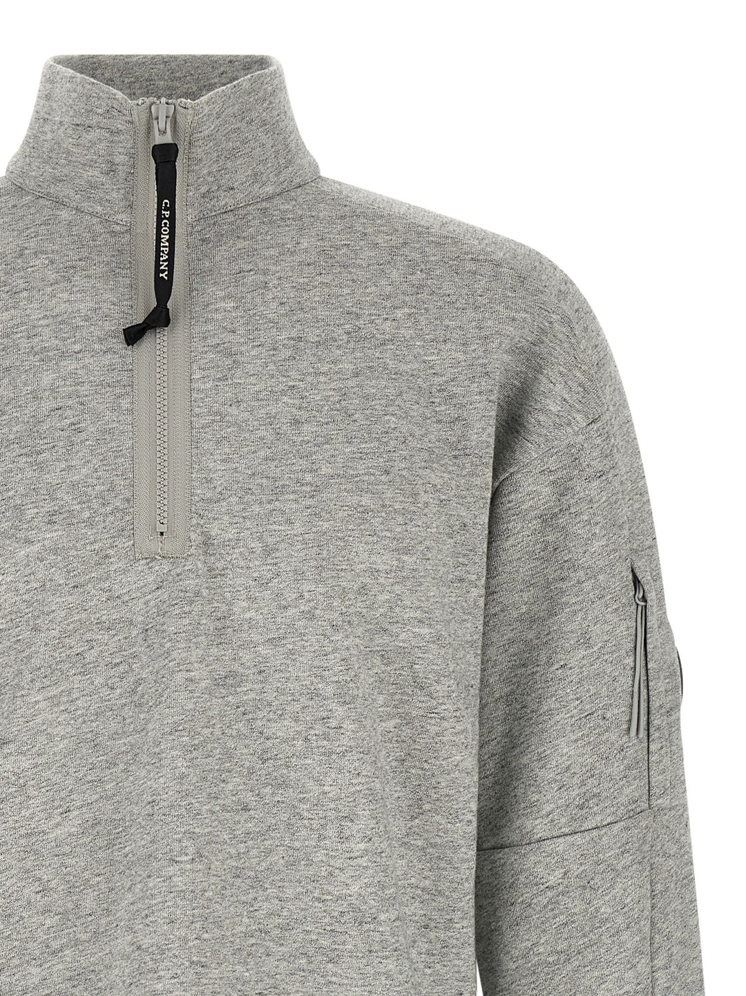 C.P. Company Diagonal Raised Fleece Sweatshirt - Gray | 0b466a453510ccdacab5dd74c2dc3c3620204797
