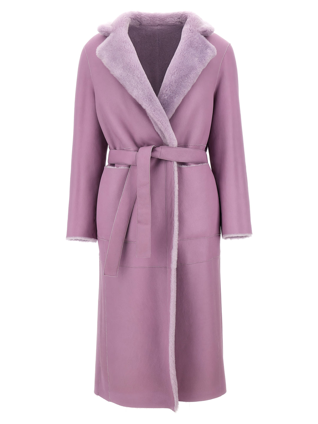 Long  Coat Fur Purple