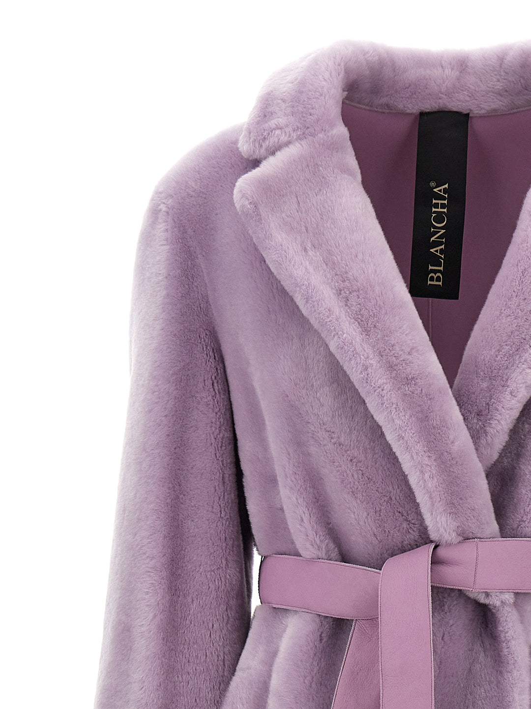 Long  Coat Fur Purple