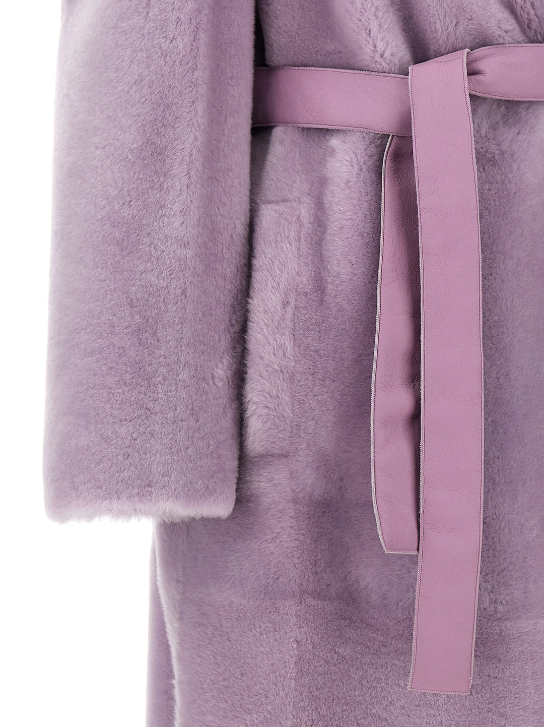 Long  Coat Fur Purple