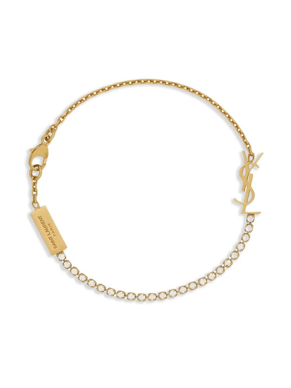 Cassandre Charm Bracelet In Metal And Rhinestone