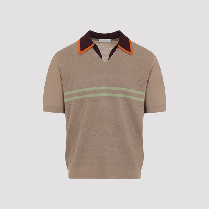 Dries Van Noten Polo - Nude & Neutrals | ef274abdb877cb6625f9d6d0e97ce5fd27f82c78