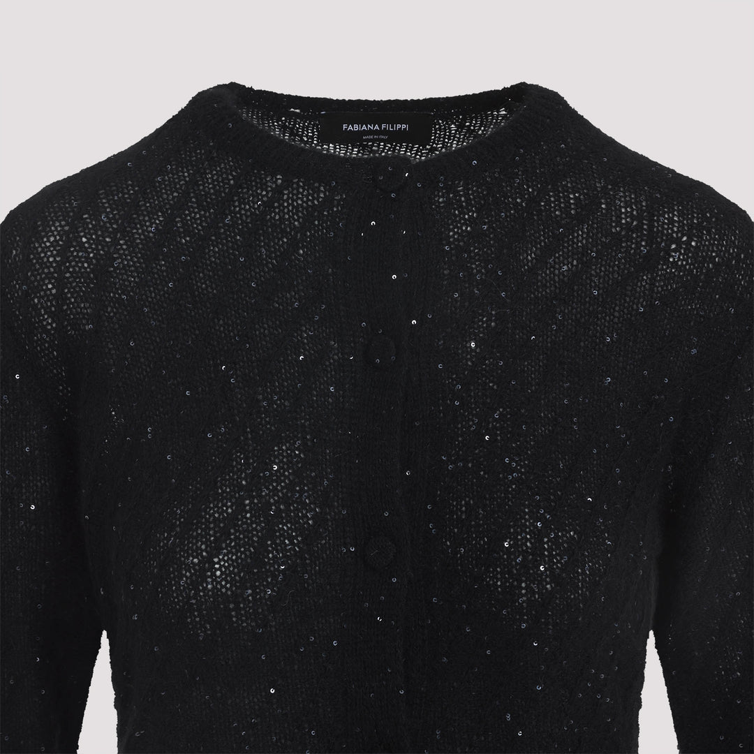 Fabiana Filippi Cardigan - Black | 65427b37ca2b5fbbf94133158e2f61a0e425f818