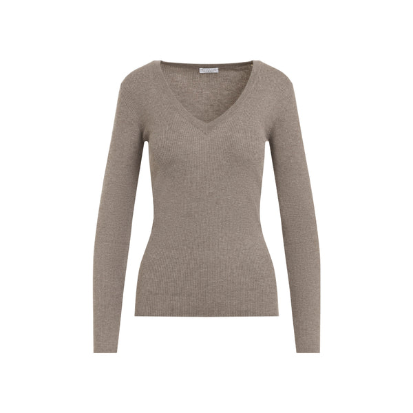 V Neck Brown