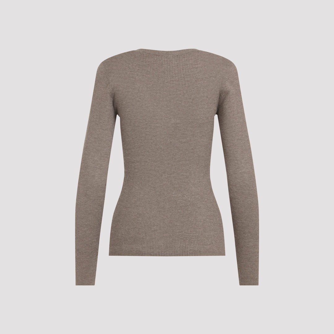 Brunello Cucinelli V neck - Brown | d4dc840cf6ccd26db8ad07280fa39eef1681e9cb