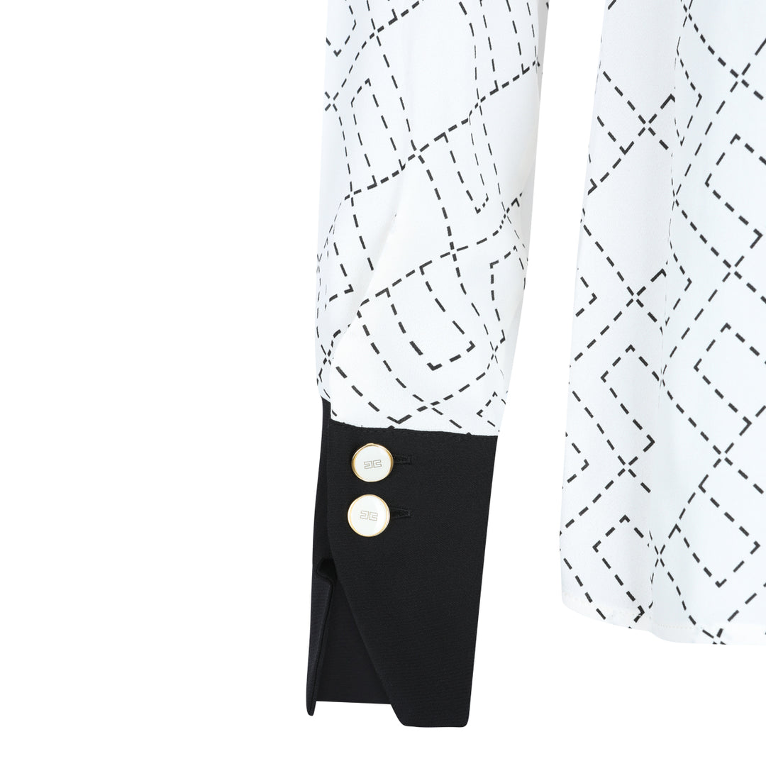 Elisabetta Franchi Shirts - MILK/NERO | c64530af281366936c16b0ad825cb4da4e511345