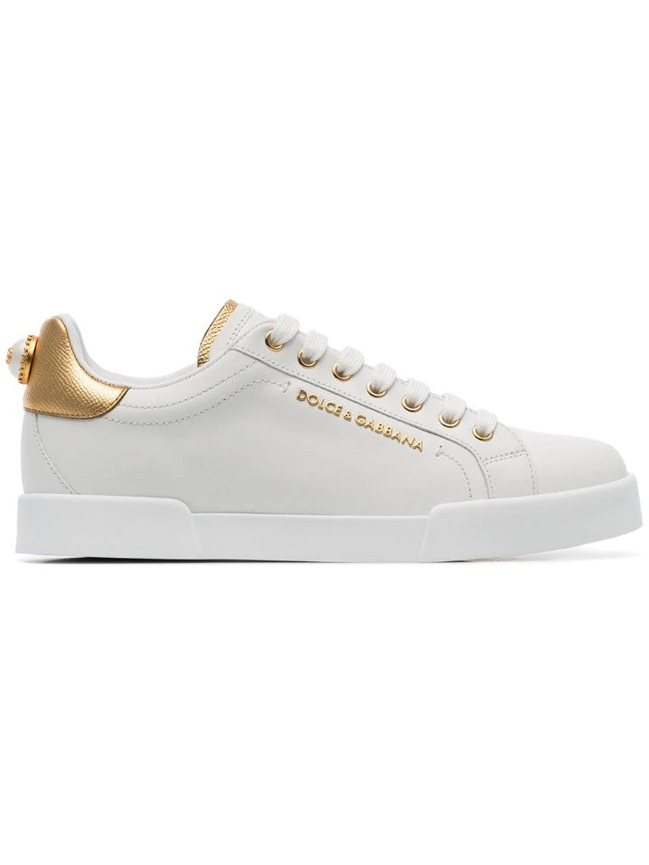 White-gold Portofino Sneakers