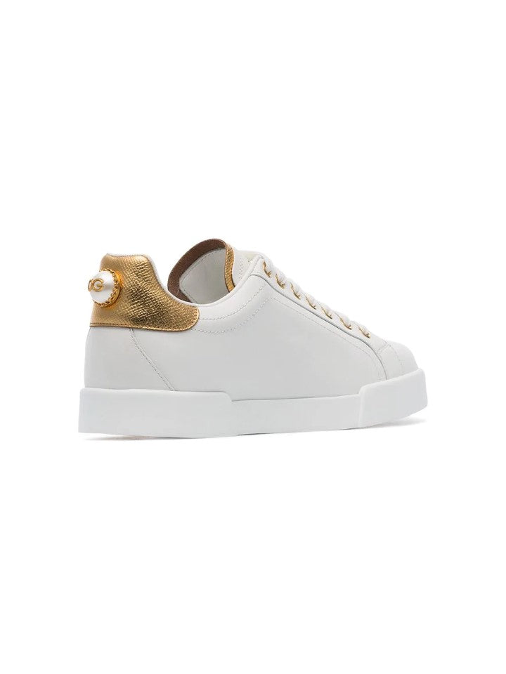 White-gold Portofino Sneakers