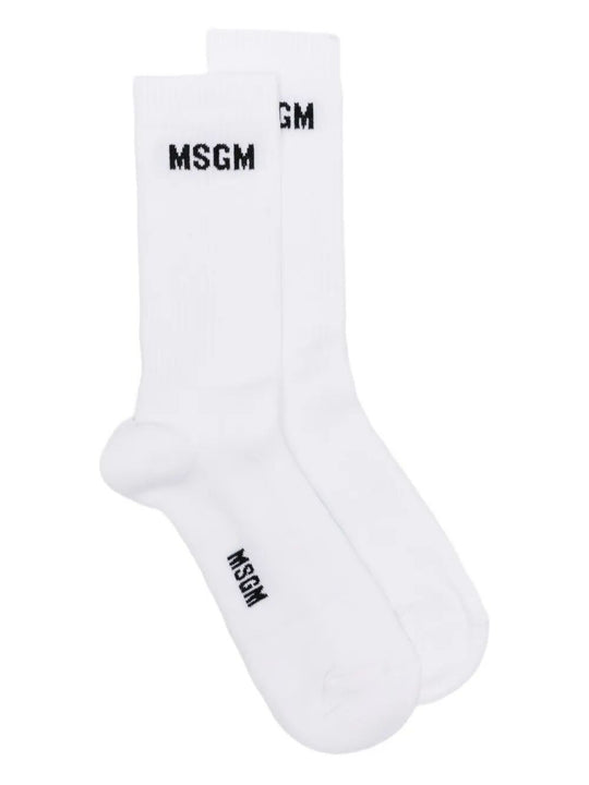 Logo-Jacquard Cotton Blend Socks