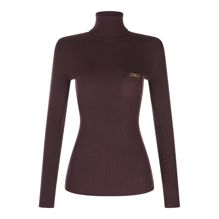 Elisabetta Franchi Sweaters - MERLOT | 60a3fb0a4c54f6067ab5fd0f45c37c3248a90cde
