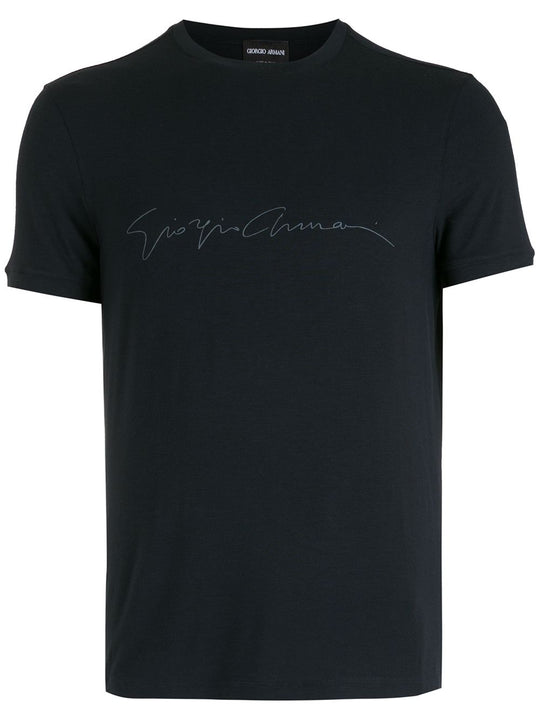 Asv Stretch-Viscose T-Shirt With Signature Logo