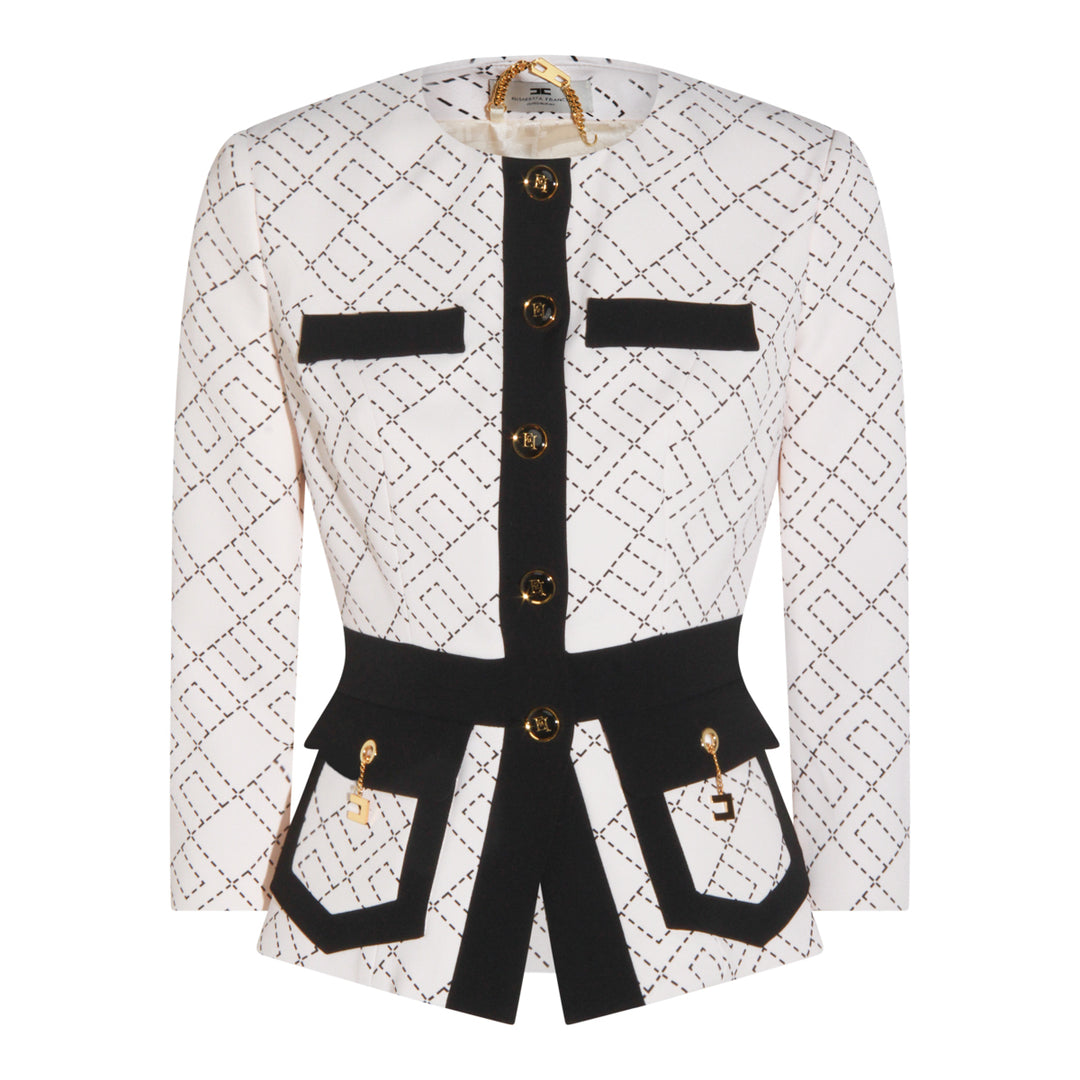 Elisabetta Franchi Jackets - MILK/NERO | 6a6573caebf514a16a3461e56541400935c187f3